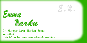 emma marku business card